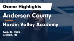 Anderson County  vs Hardin Valley Academy Game Highlights - Aug. 16, 2023