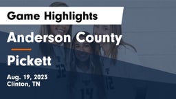 Anderson County  vs Pickett Game Highlights - Aug. 19, 2023