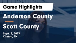 Anderson County  vs Scott County Game Highlights - Sept. 8, 2023