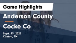 Anderson County  vs Cocke Co Game Highlights - Sept. 23, 2023