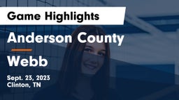 Anderson County  vs Webb Game Highlights - Sept. 23, 2023