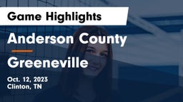 Anderson County  vs Greeneville  Game Highlights - Oct. 12, 2023