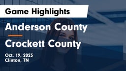 Anderson County  vs Crockett County Game Highlights - Oct. 19, 2023