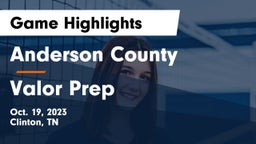 Anderson County  vs Valor Prep Game Highlights - Oct. 19, 2023