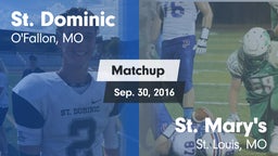 Matchup: St. Dominic vs. St. Mary's  2016