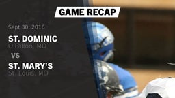 Recap: St. Dominic  vs. St. Mary's  2016