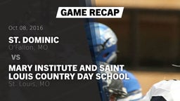 Recap: St. Dominic  vs. Mary Institute and Saint Louis Country Day School 2016