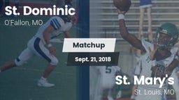 Matchup: St. Dominic vs. St. Mary's  2018