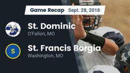 Recap: St. Dominic  vs. St. Francis Borgia  2018