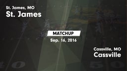 Matchup: St. James vs. Cassville  2016