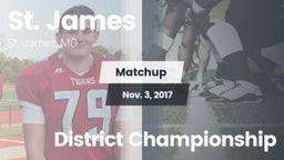 Matchup: St. James vs. District Championship 2017