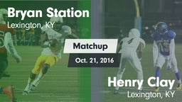 Matchup: Bryan Station vs. Henry Clay  2016