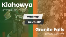 Matchup: Klahowya vs. Granite Falls  2017
