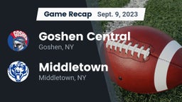 Recap: Goshen Central  vs. Middletown  2023