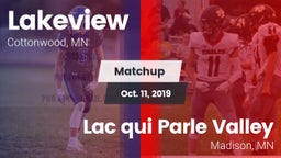 Matchup: Lakeview vs. Lac qui Parle Valley  2019