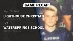 Recap: Lighthouse Christian  vs. Watersprings School 2016