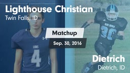 Matchup: Lighthouse Christian vs. Dietrich  2016
