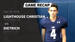 Recap: Lighthouse Christian  vs. Dietrich  2016