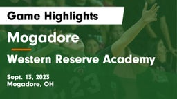 Mogadore  vs Western Reserve Academy Game Highlights - Sept. 13, 2023
