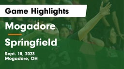 Mogadore  vs Springfield  Game Highlights - Sept. 18, 2023