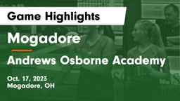 Mogadore  vs Andrews Osborne Academy Game Highlights - Oct. 17, 2023