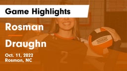 Rosman  vs Draughn  Game Highlights - Oct. 11, 2022