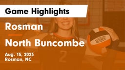Rosman  vs North Buncombe  Game Highlights - Aug. 15, 2023