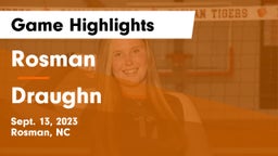 Rosman  vs Draughn  Game Highlights - Sept. 13, 2023