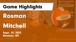 Rosman  vs Mitchell  Game Highlights - Sept. 19, 2023