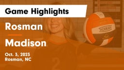 Rosman  vs Madison  Game Highlights - Oct. 3, 2023