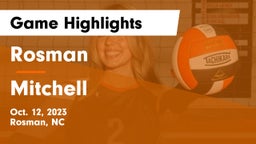 Rosman  vs Mitchell  Game Highlights - Oct. 12, 2023