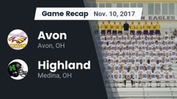 Recap: Avon  vs. Highland  2017