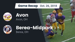 Recap: Avon  vs. Berea-Midpark  2018