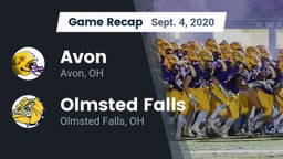Recap: Avon  vs. Olmsted Falls  2020