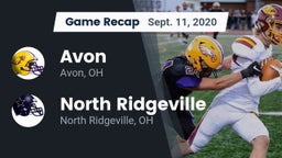 Recap: Avon  vs. North Ridgeville  2020