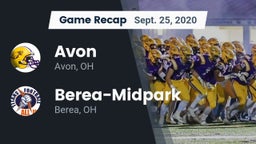 Recap: Avon  vs. Berea-Midpark  2020