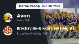 Recap: Avon  vs. Brecksville-Broadview Heights  2020