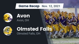 Recap: Avon  vs. Olmsted Falls  2021