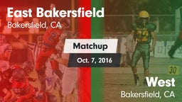Matchup: East Bakersfield vs. West  2016