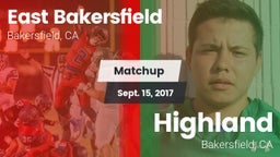 Matchup: East Bakersfield vs. Highland  2017