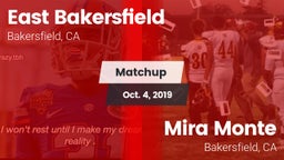 Matchup: East Bakersfield vs. Mira Monte  2019