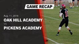 Recap: Oak Hill Academy  vs. Pickens Academy 2016