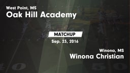 Matchup: Oak Hill Academy vs. Winona Christian  2016