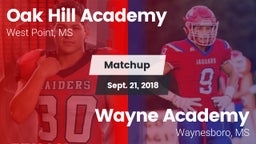 Matchup: Oak Hill Academy vs. Wayne Academy  2018