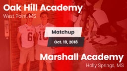 Matchup: Oak Hill Academy vs. Marshall Academy  2018