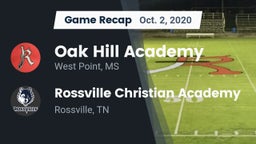 Recap: Oak Hill Academy  vs. Rossville Christian Academy  2020