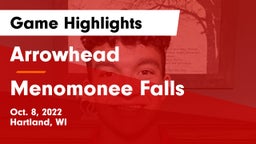 Arrowhead  vs Menomonee Falls  Game Highlights - Oct. 8, 2022