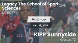 Matchup: Legaçy The Sçhool of vs. KIPP Sunnyside  2019