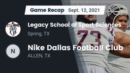 Recap: Legacy School of Sport Sciences vs. Nike Dallas Football Club 2021