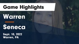 Warren  vs Seneca Game Highlights - Sept. 10, 2022